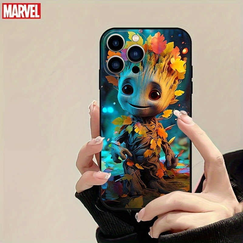 【Authorized to Keep Title】Marvel Groot Cartoon Mobile Phone Case for iPhone 15 Pro Max, 11/11pro/11promax/12/12pro/12promax/13/13pro/13promax/14/14plus/14pro/14promax/15/15plus/15pro, TPU Protection Cover