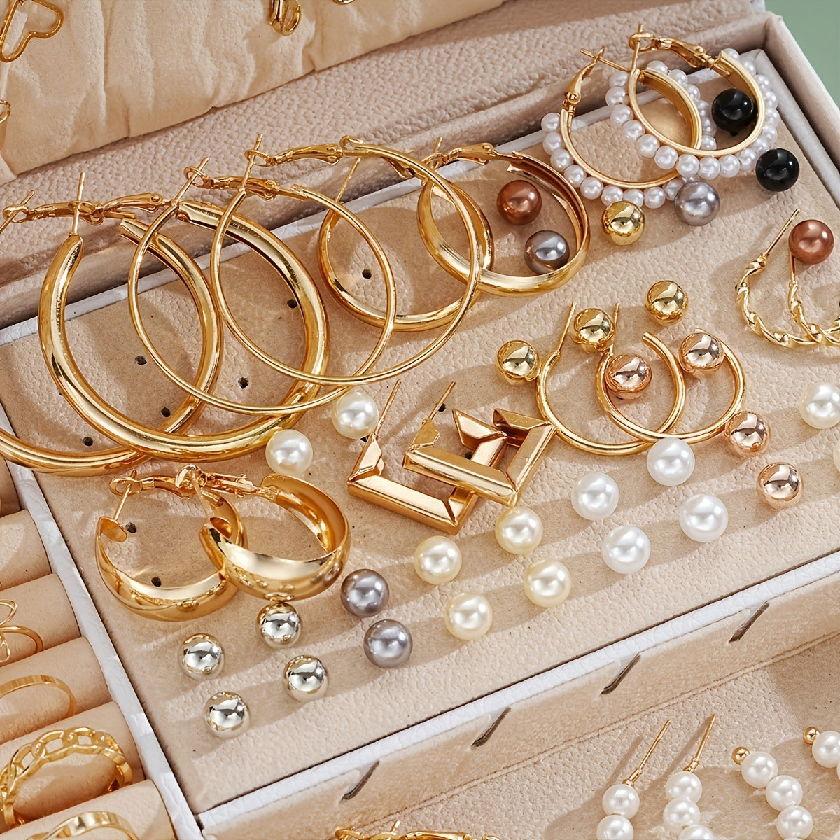 56-piece set - Stylish Necklaces, Earrings and Rings for Daily Glamor