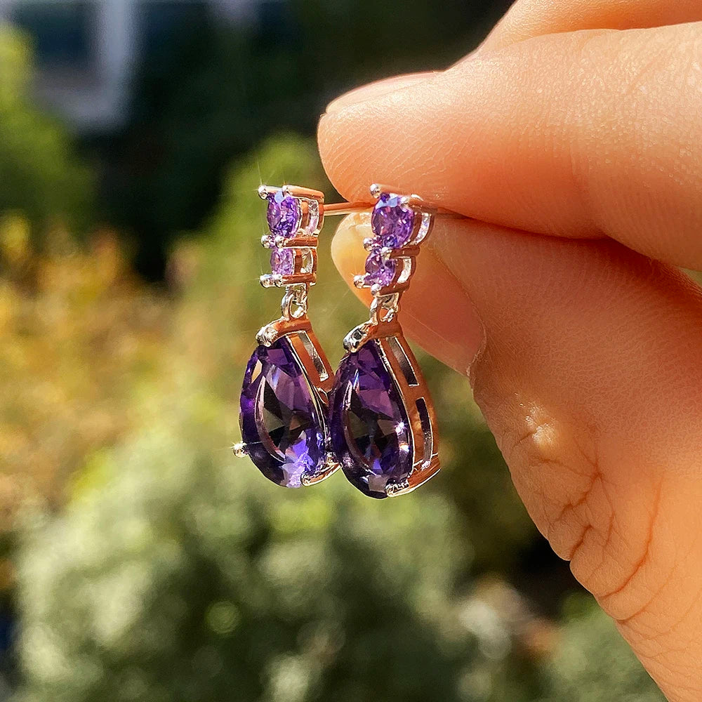 BRINCO GOTA D´ÁGUA EM ZIRCONIA CUBICA AAA DESLUMBRANTE