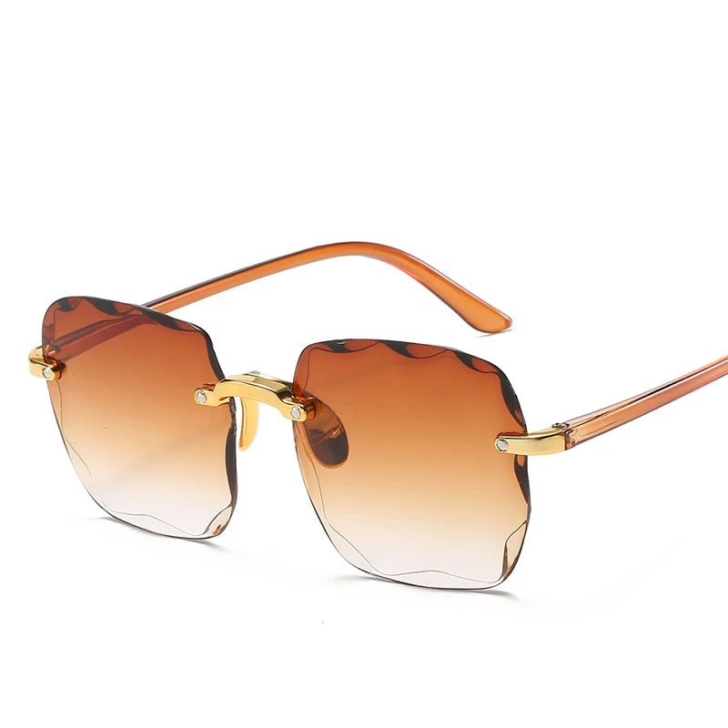 ÓCULOS DE SOL FEMININO QUADRADO SEM ARO