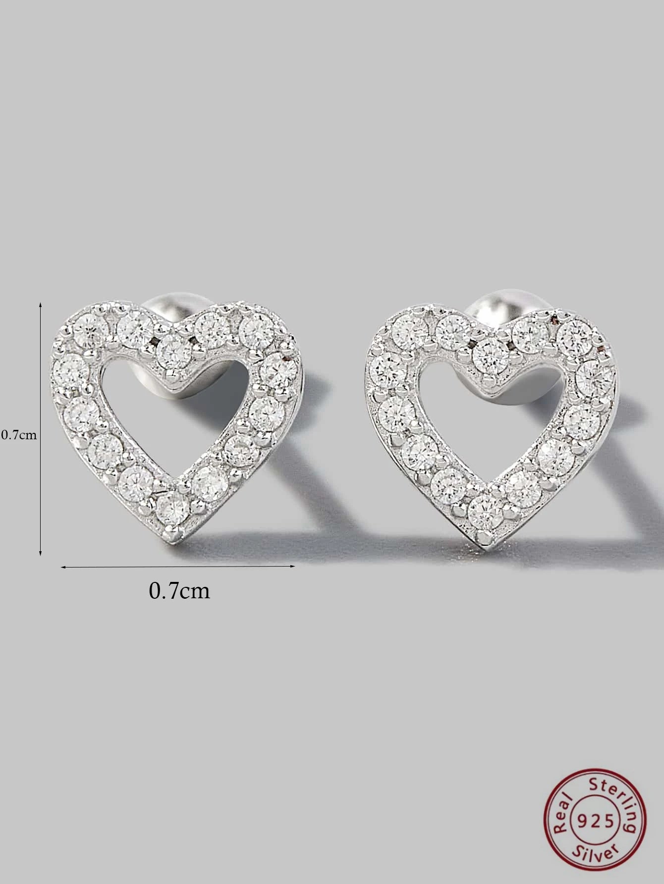 BRINCO FEMININO CORAÇÃO PRATA ESTERLINA + ZIRCONIA
