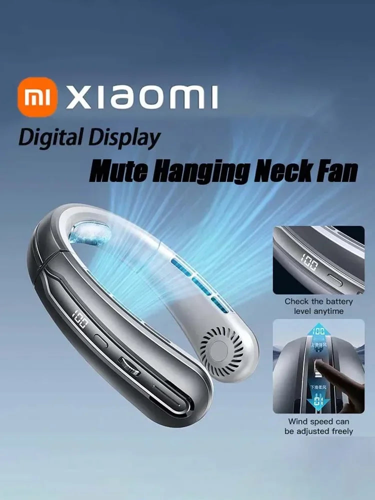 Ventoinha de Pescoço Portátil Xiaomi 8000mAh – Leve o Fresquinho Consigo Onde For!