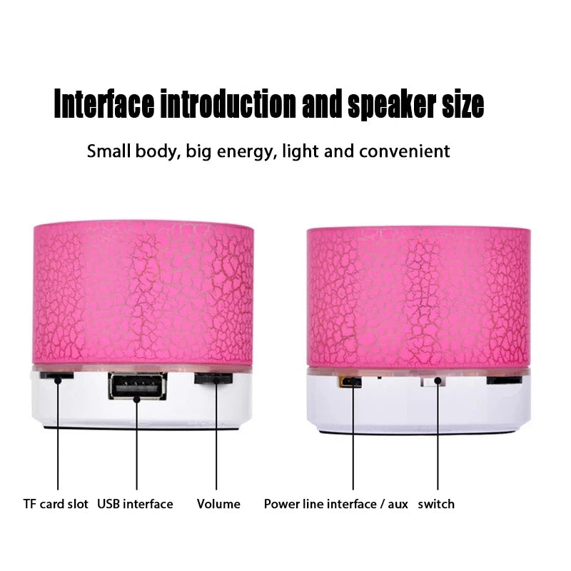 Mini Coluna Bluetooth Portátil Sem Fios, Som e Música