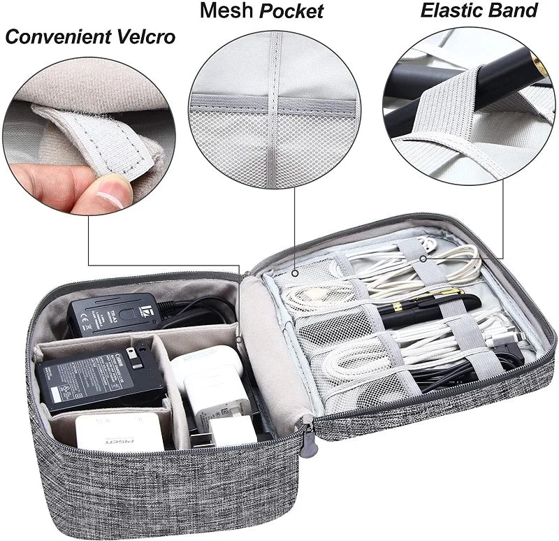 BOLSA MALA DE ARAMAZENAMENTO DE CABOS E ELETRONICOS