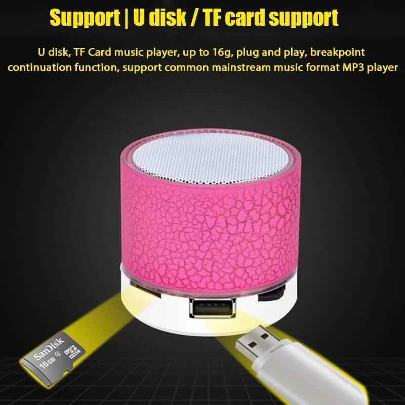 Mini Coluna Bluetooth Portátil Sem Fios, Som e Música