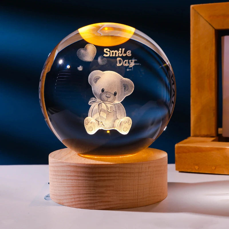 BOLA DE CRISTAL EM LED