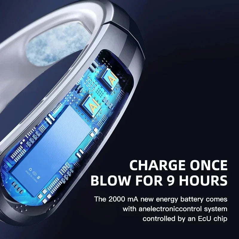 Ventoinha de Pescoço Portátil Xiaomi 8000mAh – Leve o Fresquinho Consigo Onde For!