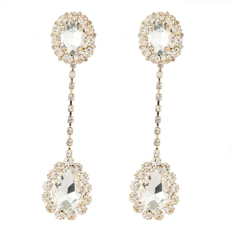 BRINCO LONGO BRILHANTE EM STRASS