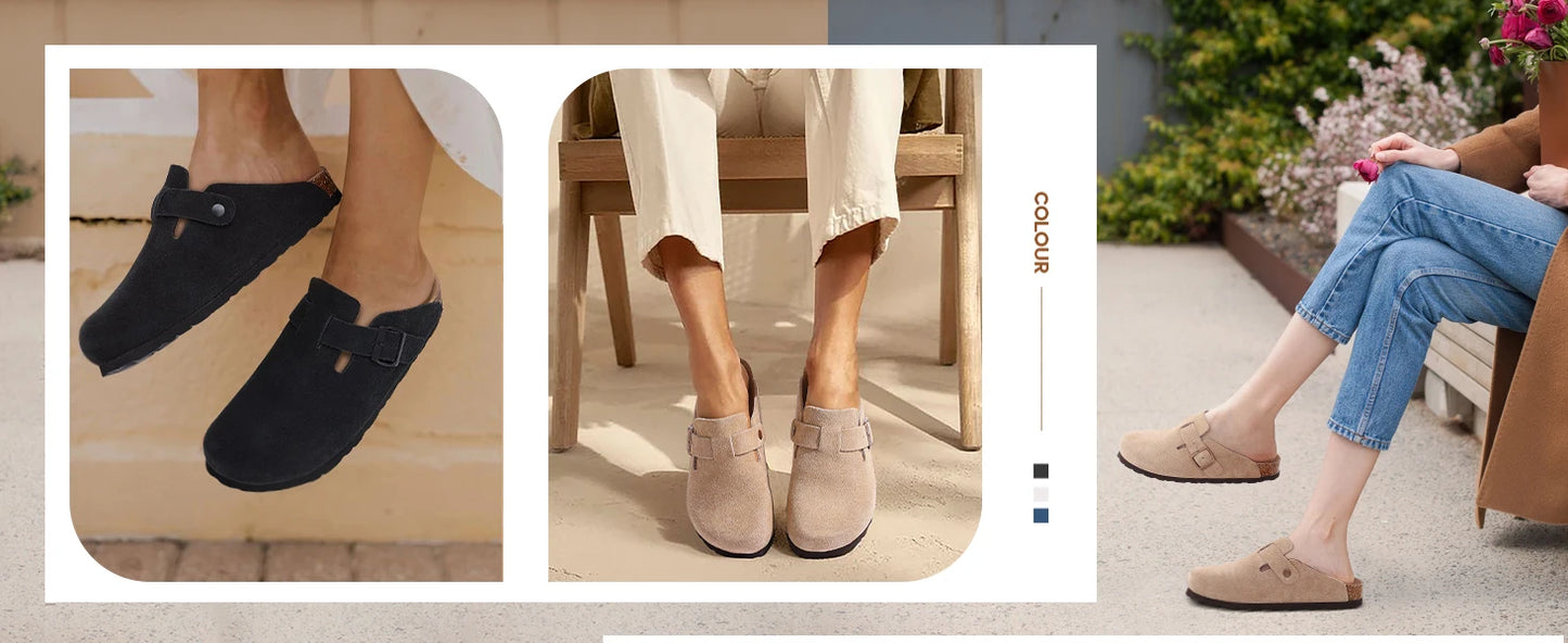AmazingComfort™ – Suede Clogs with Premium Style & Comfort