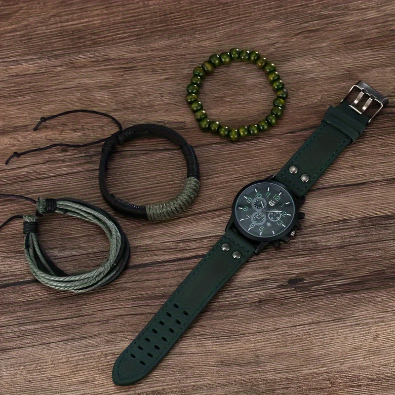 VINTAGE MEN'S WATCH + BRACELETS