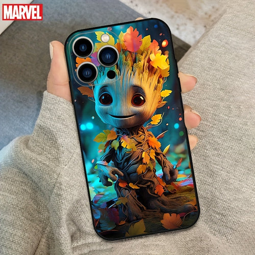 【Authorized to Keep Title】Marvel Groot Cartoon Mobile Phone Case for iPhone 15 Pro Max, 11/11pro/11promax/12/12pro/12promax/13/13pro/13promax/14/14plus/14pro/14promax/15/15plus/15pro, TPU Protection Cover