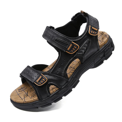 New Genuine Leather Men's Sandals Summer