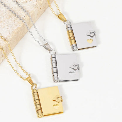 Mini Book Necklace with a Special Message