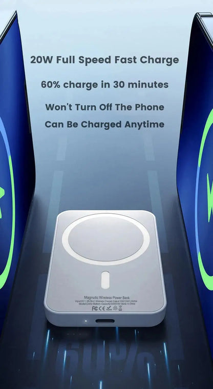 MagSafe PowerBank 5000mAh – Wireless Charging with Built-In Stand