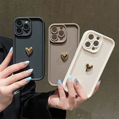 iPhone Case Gold Heart detail