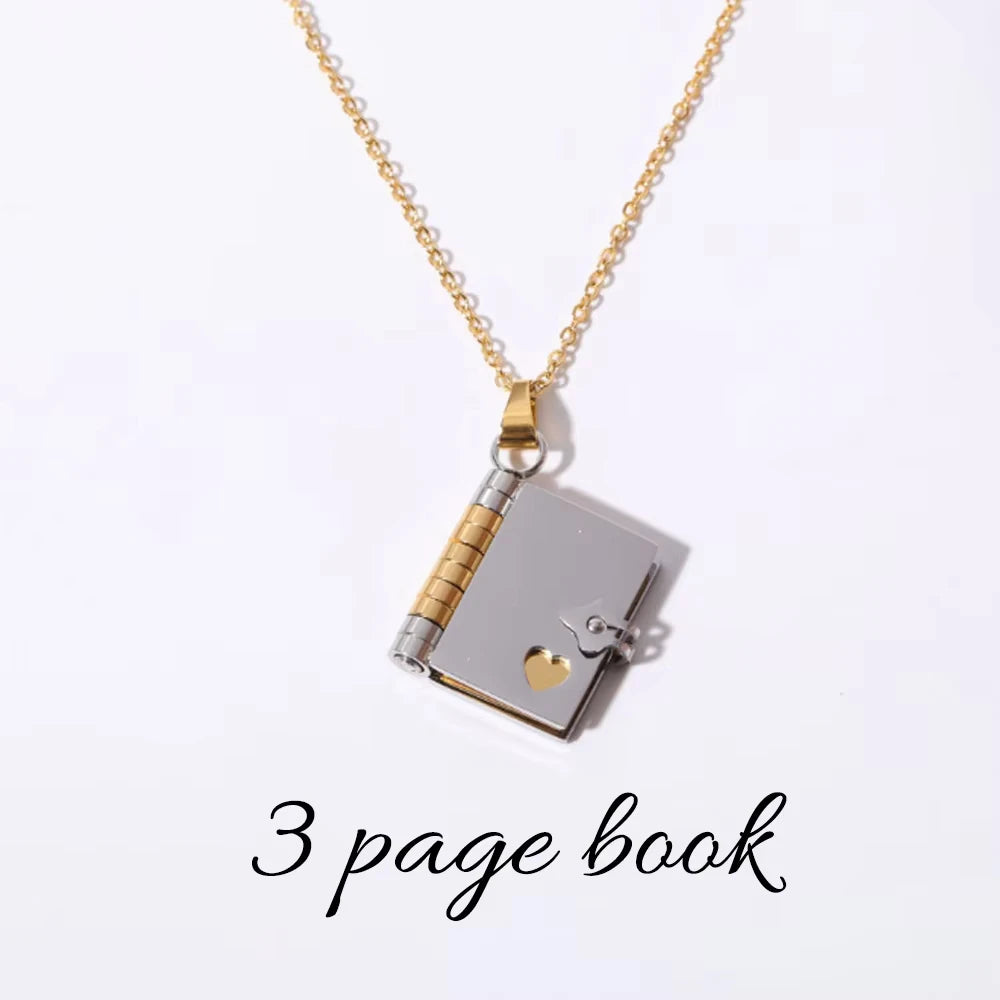 Mini Book Necklace with a Special Message