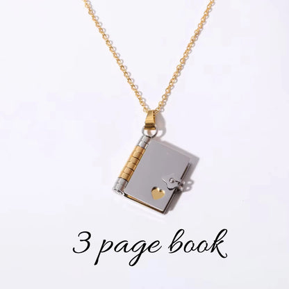 Mini Book Necklace with a Special Message