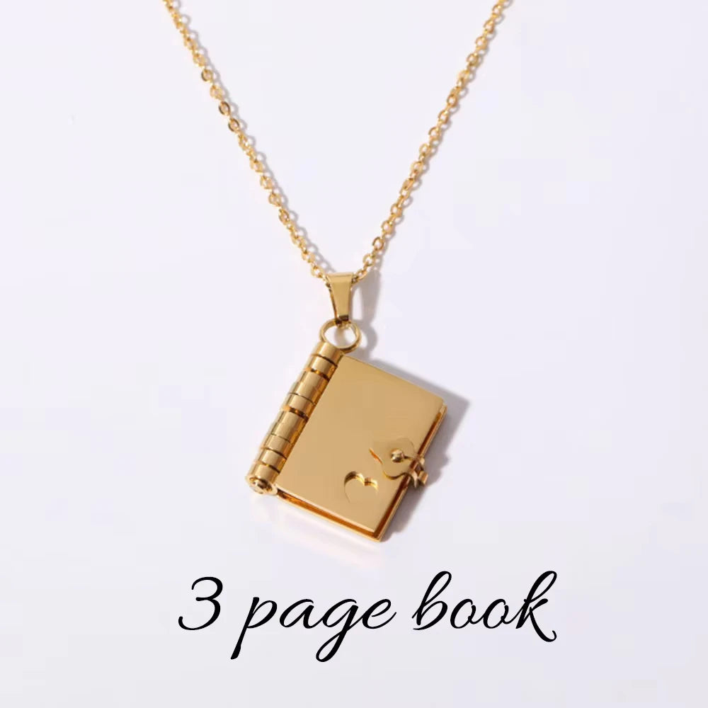 Mini Book Necklace with a Special Message