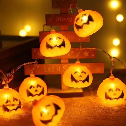 Halloween Pumpkin LED String Lights – Spooky & Fun Decoration for Haunted Nights (Free Shipping USA - Europe)