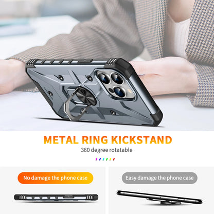 iPhone case with support ring. All in Metal.