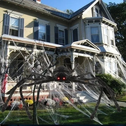 Giant Black Spider Halloween Decoration – Outdoor Scary Prop for Yard, Porch & Haunted House
