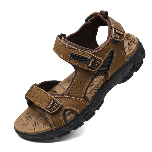 New Genuine Leather Men's Sandals Summer