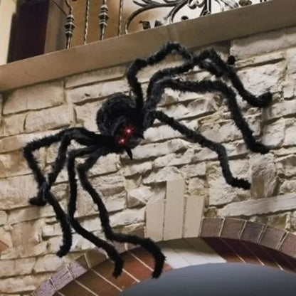 Giant Black Spider Halloween Decoration – Outdoor Scary Prop for Yard, Porch & Haunted House