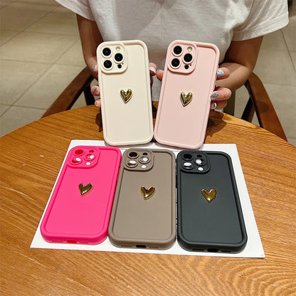 iPhone Case Gold Heart detail