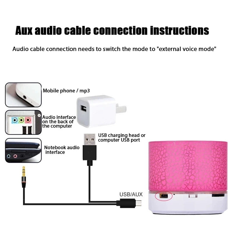 Mini Coluna Bluetooth Portátil Sem Fios, Som e Música