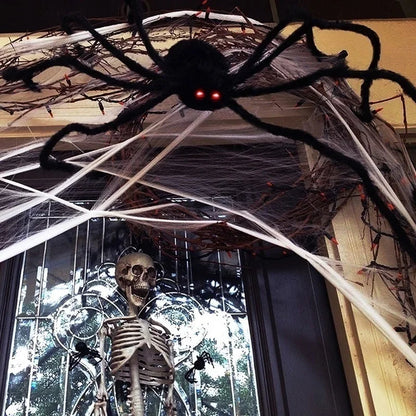 Giant Black Spider Halloween Decoration – Outdoor Scary Prop for Yard, Porch & Haunted House