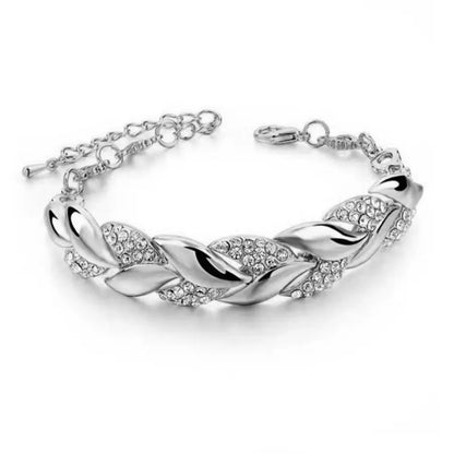 PULSEIRA BRACELETE FEMININO CRISTAL TRANÇADO