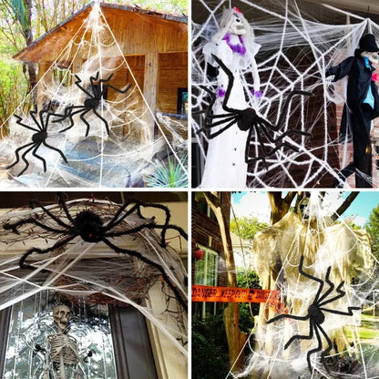 Giant Black Spider Halloween Decoration – Outdoor Scary Prop for Yard, Porch & Haunted House