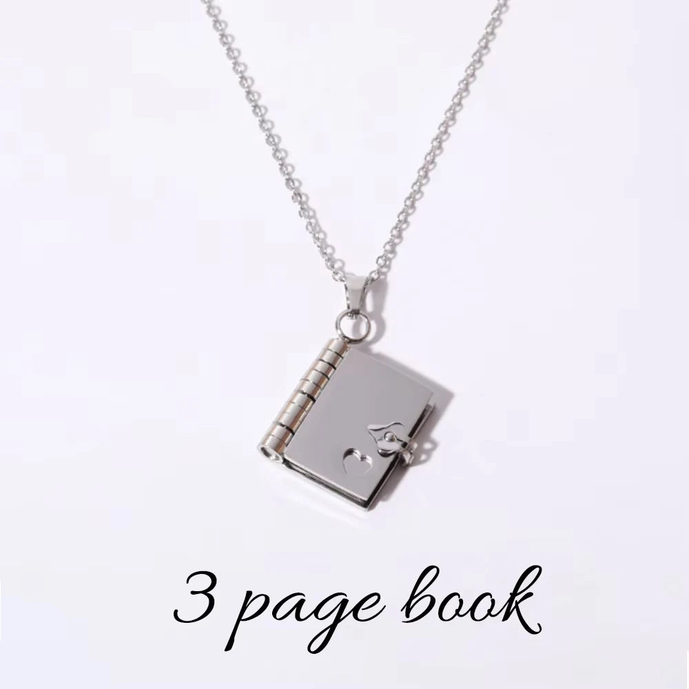Mini Book Necklace with a Special Message