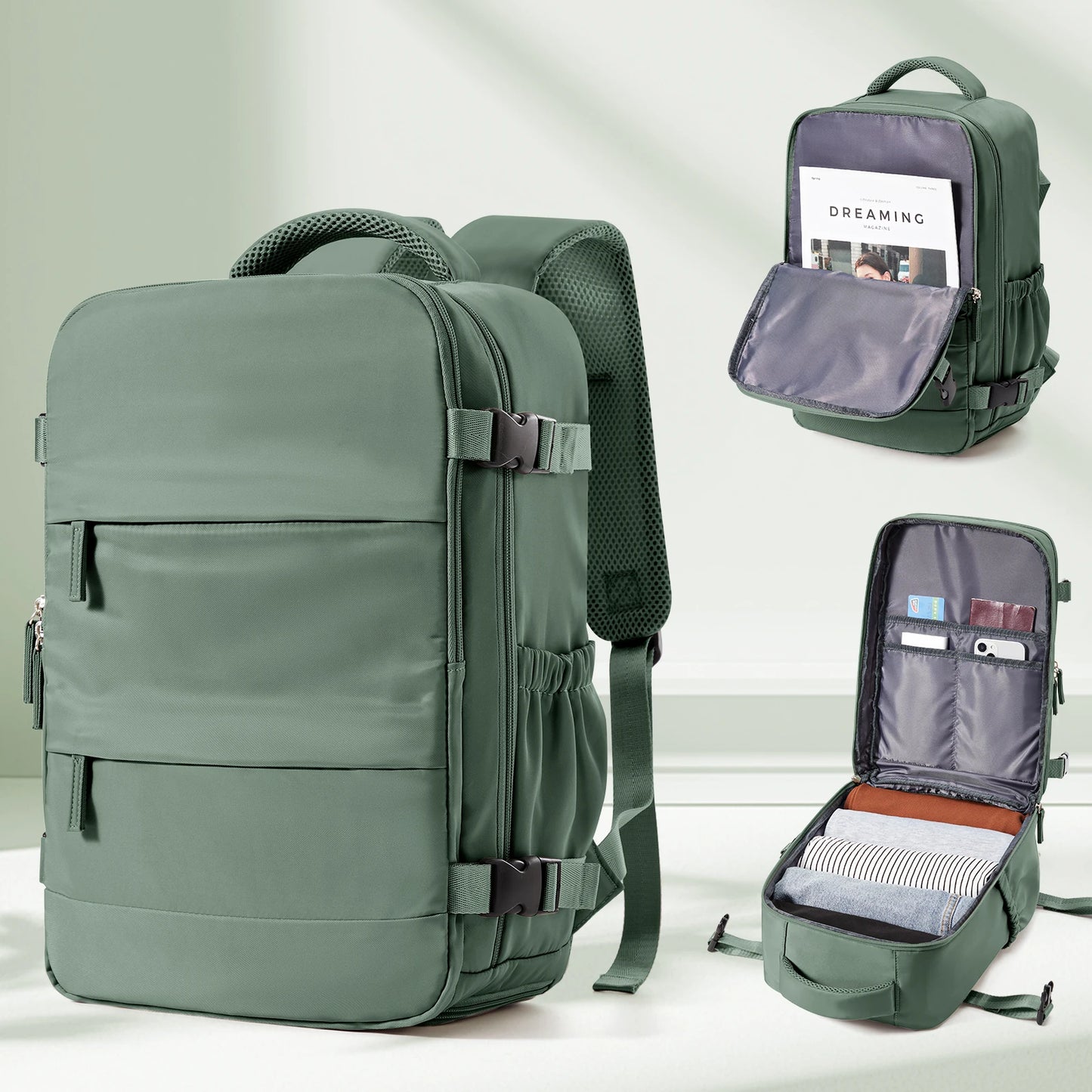 Backpack Ryanair 40x20x25,Vacuum Packaged Travel Backpack Short-Trip Rucksack