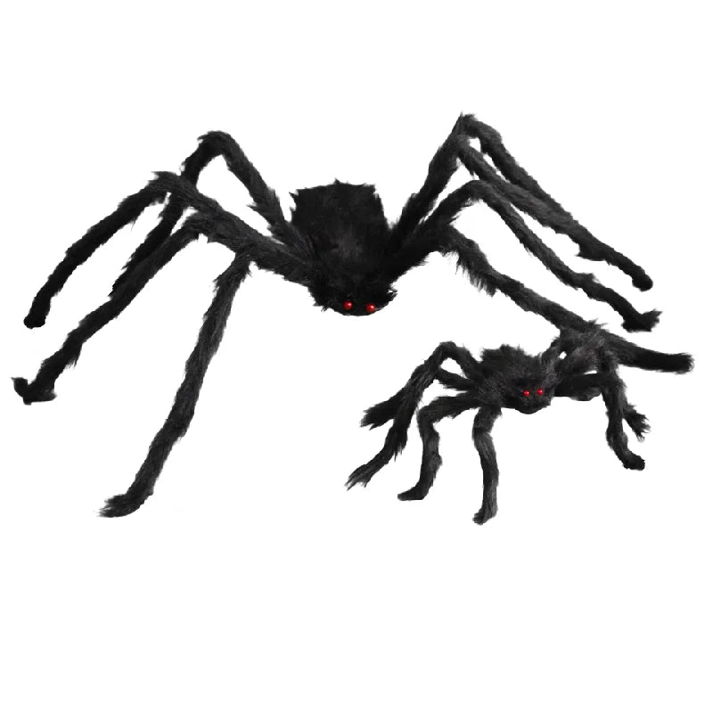 Giant Black Spider Halloween Decoration – Outdoor Scary Prop for Yard, Porch & Haunted House