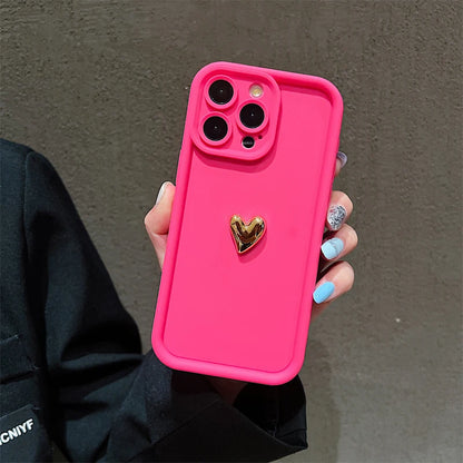 iPhone Case Gold Heart detail