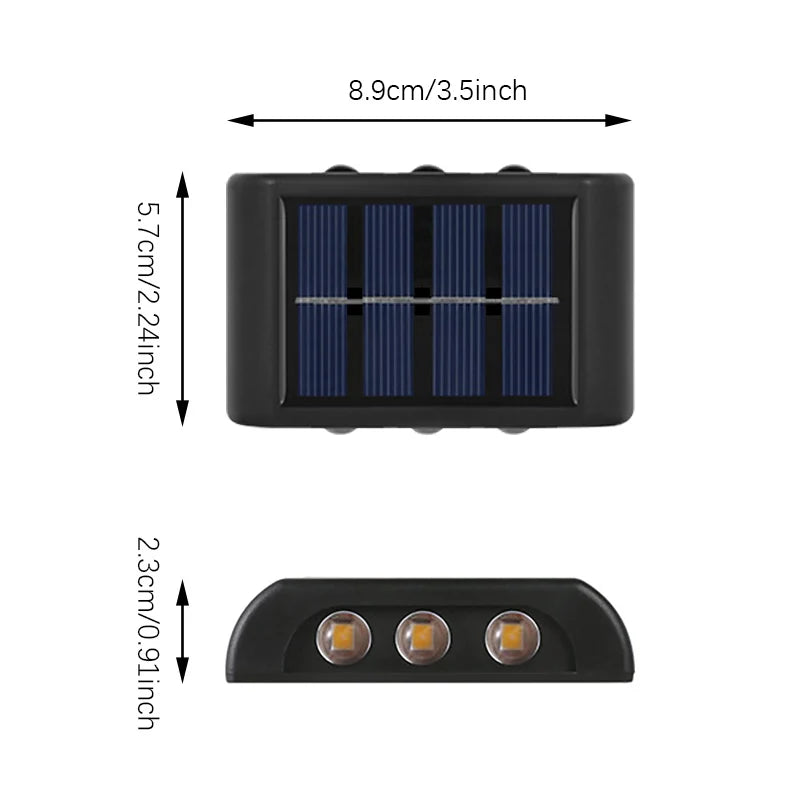 SolarWall™ – Solar LED Wall Light | Automatic, Waterproof, and Economical
