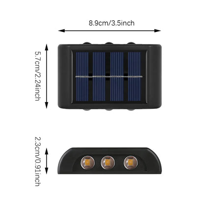 SolarWall™ – Solar LED Wall Light | Automatic, Waterproof, and Economical