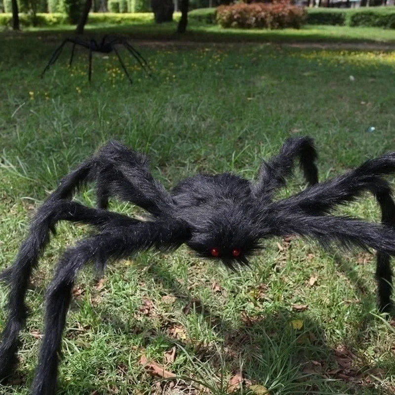 Giant Black Spider Halloween Decoration – Outdoor Scary Prop for Yard, Porch & Haunted House