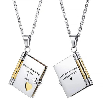 Mini Book Necklace with a Special Message