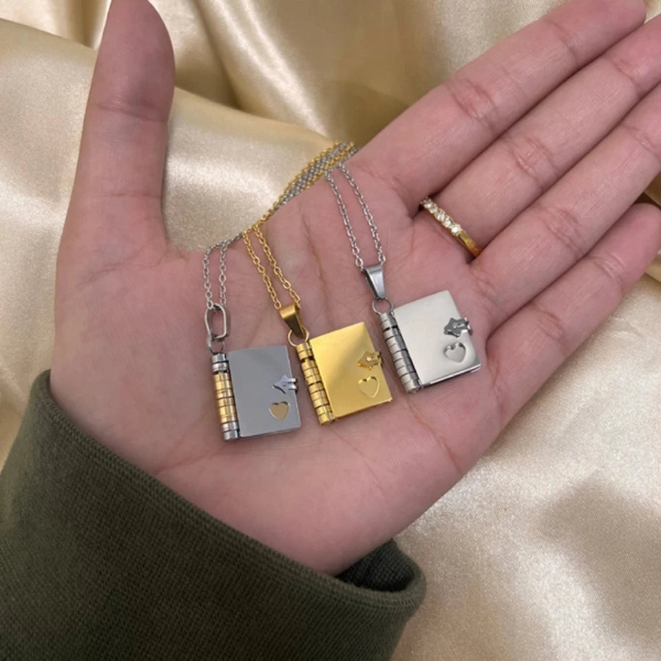 Mini Book Necklace with a Special Message