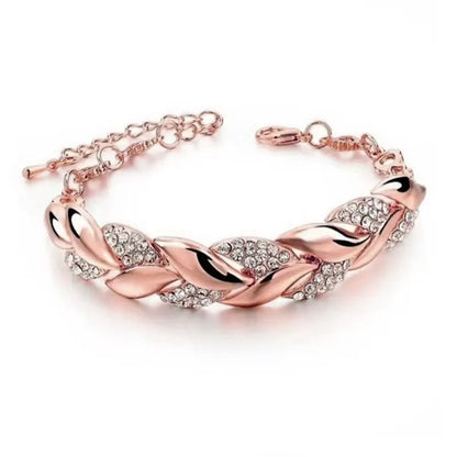 PULSEIRA BRACELETE FEMININO CRISTAL TRANÇADO