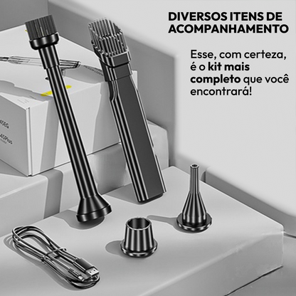 Aspirador Portátil MaxJetta™️ + 4 ACESSÓRIOS EXCLUSIVOS - (BRINDE EXCLUSIVO + FRETE GRÁTIS ATÉ 23:59)