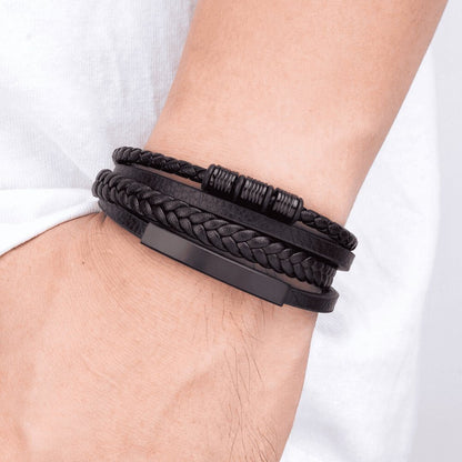 Pulseira Masculina de Couro – Modern Style