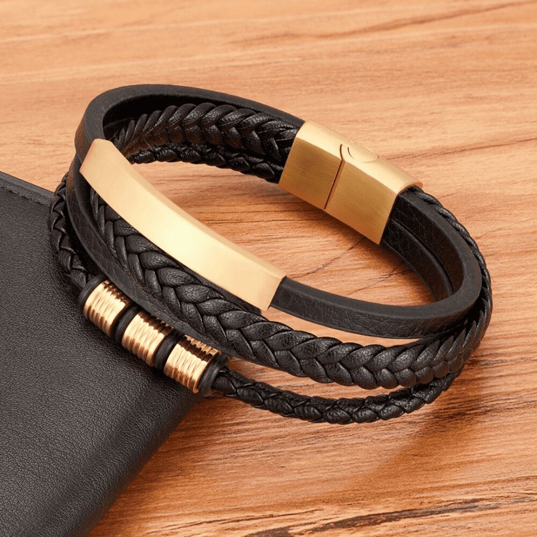 Pulseira Masculina de Couro – Modern Style