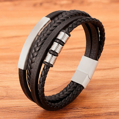 Pulseira Masculina de Couro – Modern Style