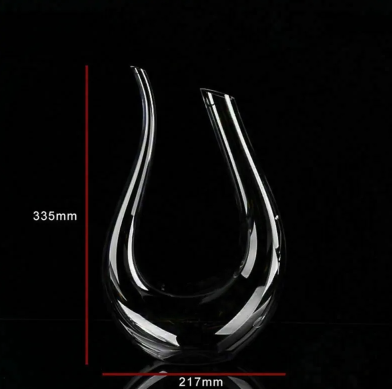 Decantador de Vinho em Cristal em Forma de U com 1500 ml