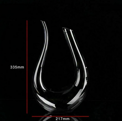 Decantador de Vinho em Cristal em Forma de U com 1500 ml