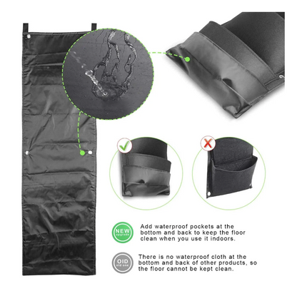 Vasos de flores suspensos verticais para jardim